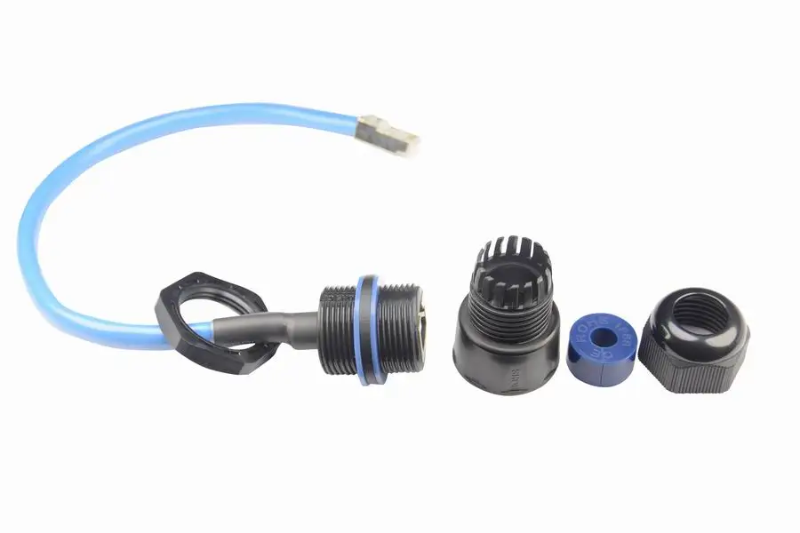 mould panel mounted waterproof rj45 connector with ethernet cable IP68 RJ45 bulkhead Coupler