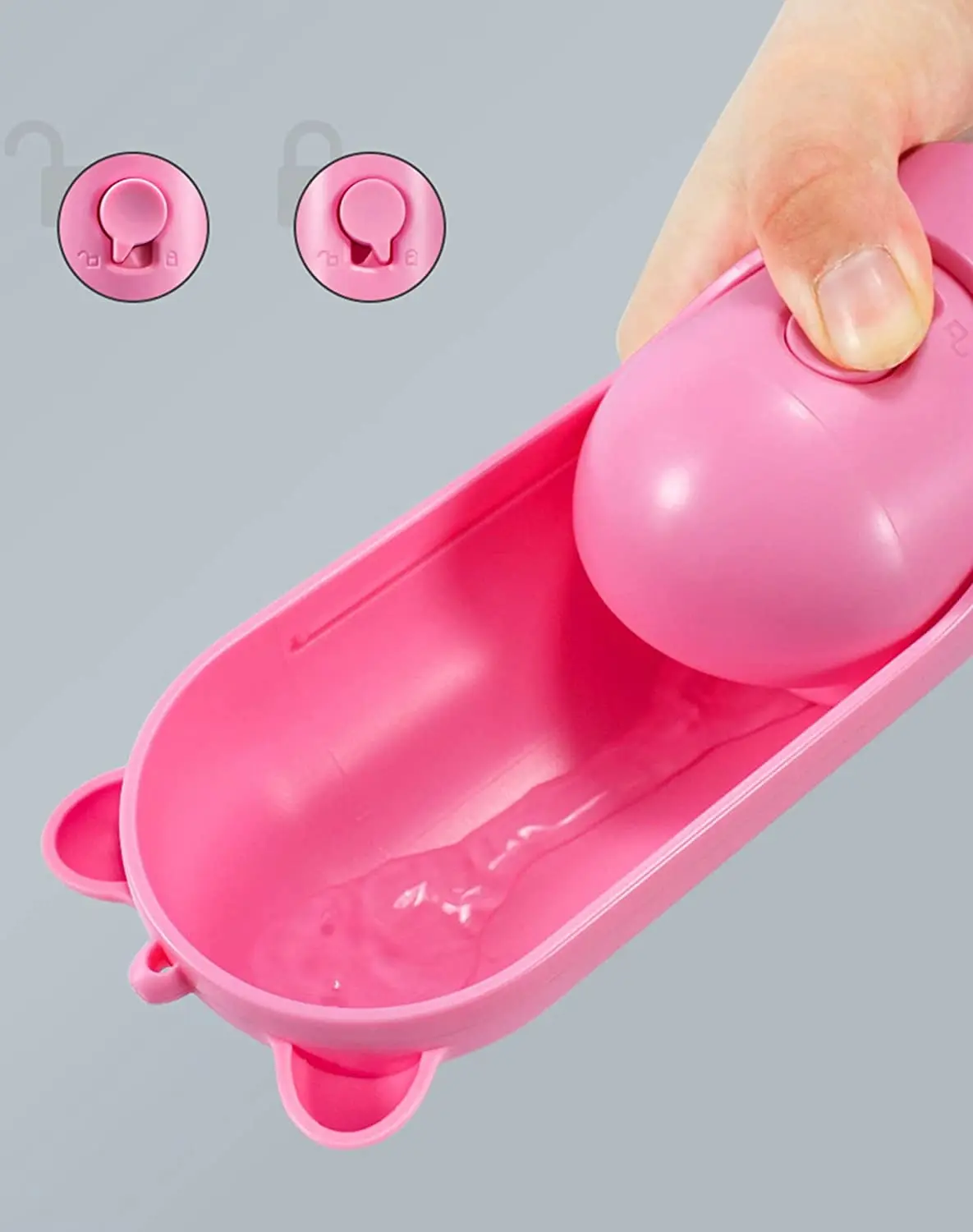 2 In1 Portable Dog Water Bottle Dispenser Retractable Leak Proof Doggy Water Bottle with Drinking and Feeding Function