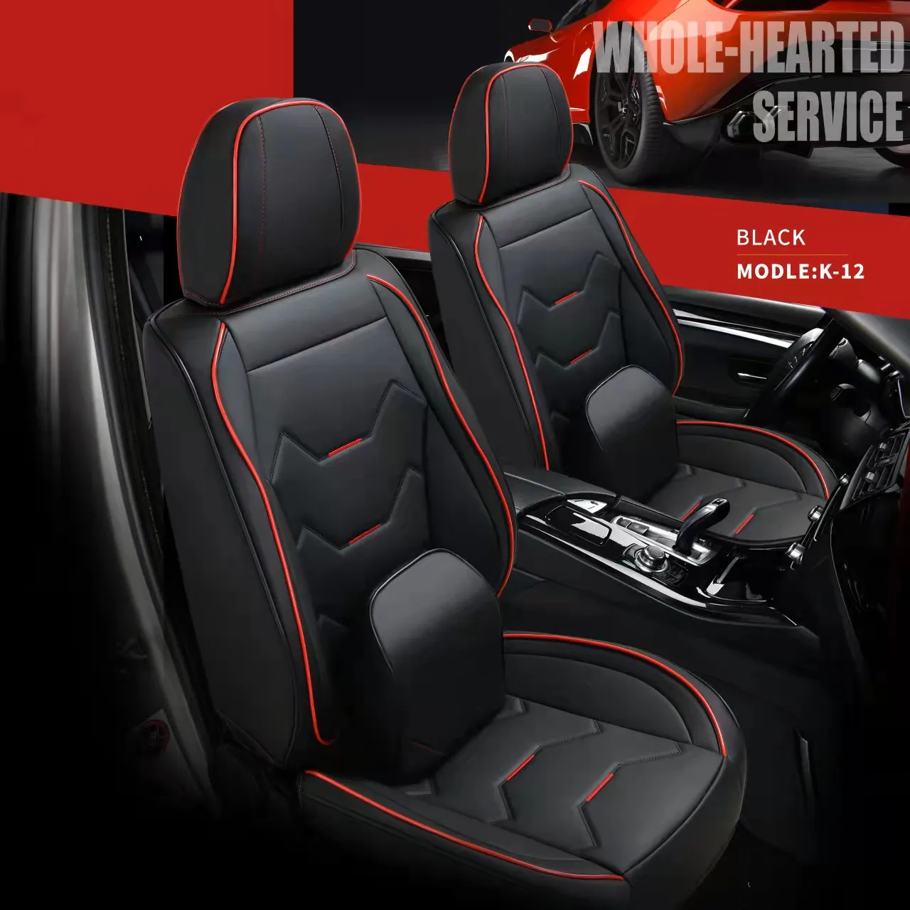 Made In China Car Seat Cover Sport Style 5d Universal Waterproof Belt Car Seat Cushion Leather Car Seat Cover