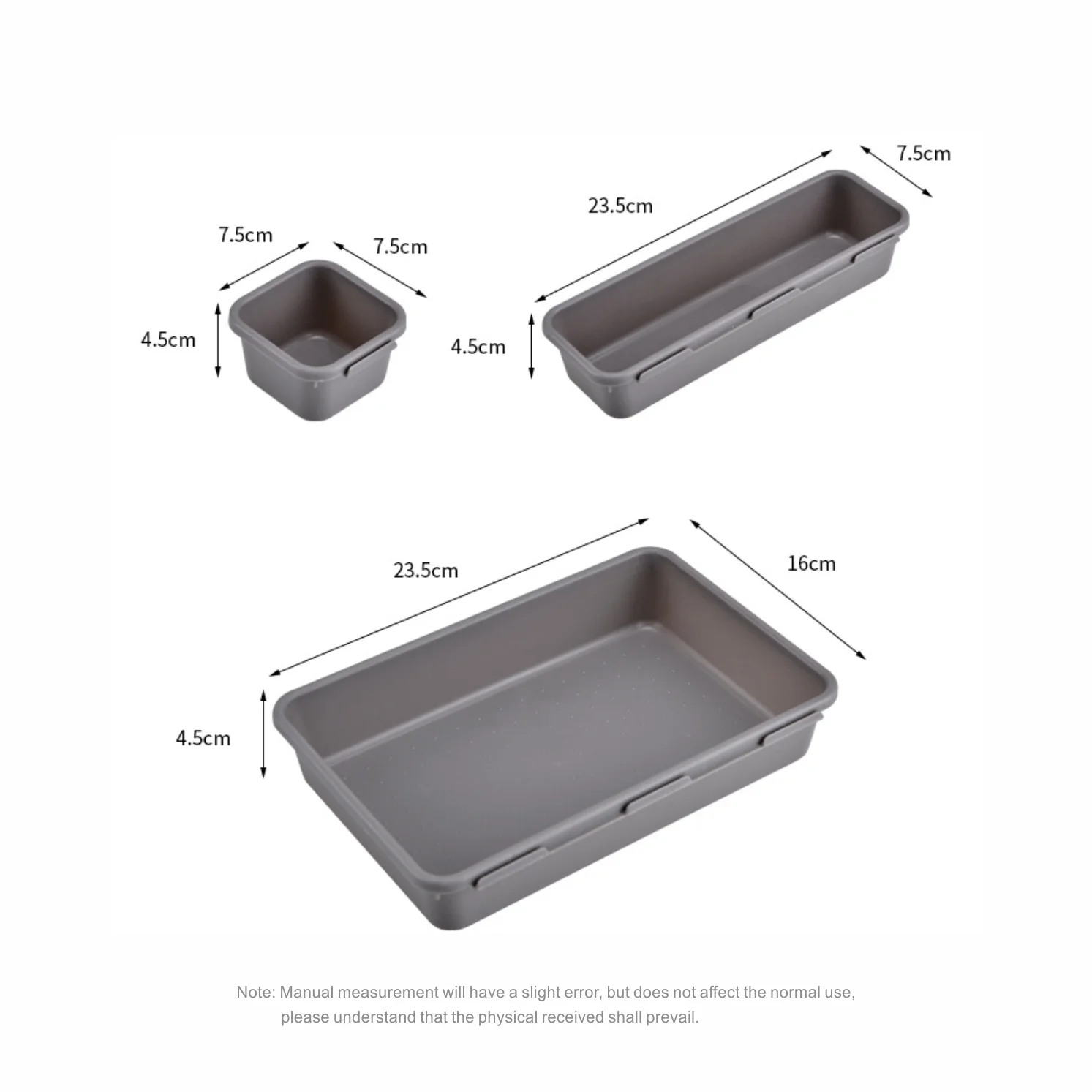 8PCS/SET Drawer storage box tray plastic compartment storage box adjustable plastic storage box clothing accessories