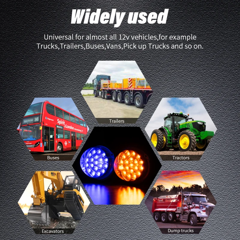 Led trailer light 19 pcs led led watermelon lights for semi truck led lights