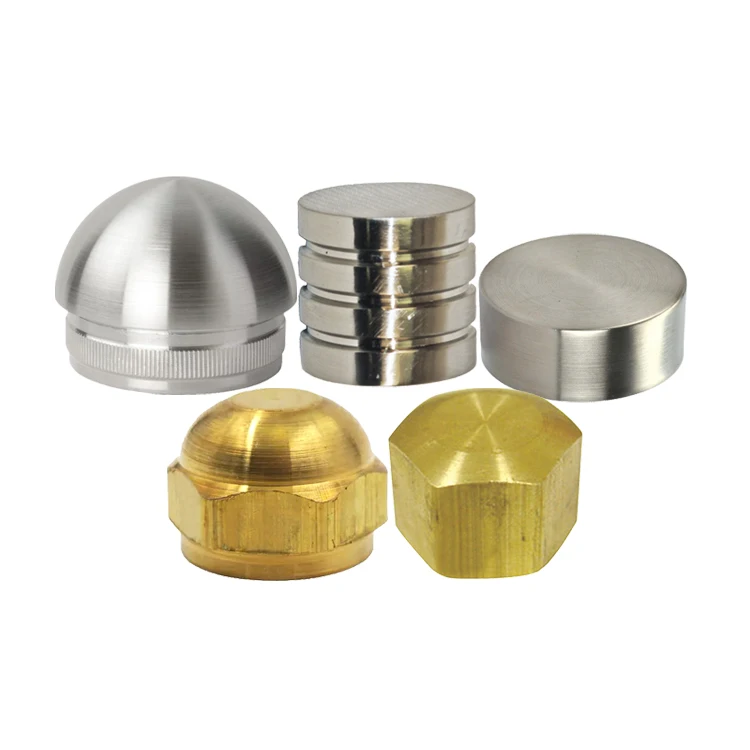 Custom manufacture brass stainless steel pipe tube rod end cap fitting