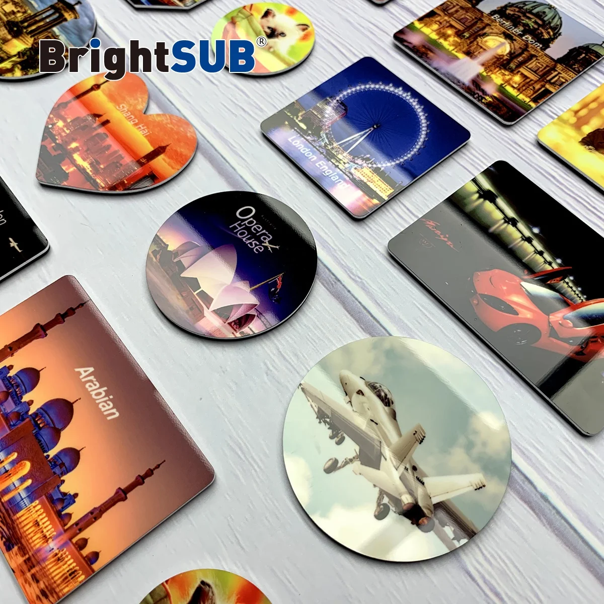 Блеск-белый сублимационный алюминий BrightSUB 1,0 мм с магнитной металлической печатью магнитные заготовки для холодильника для фотопечати