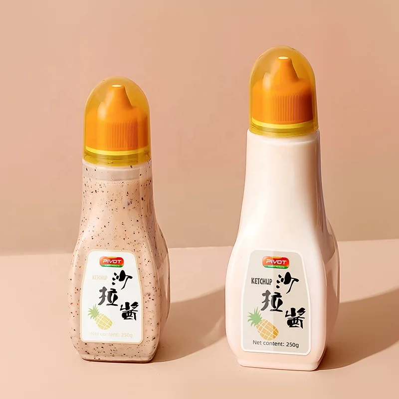 Plastic Sauce Bottle in Packaging Manufacturer Bottles Squeeze Soy Ketchup Tomato With Nozzle