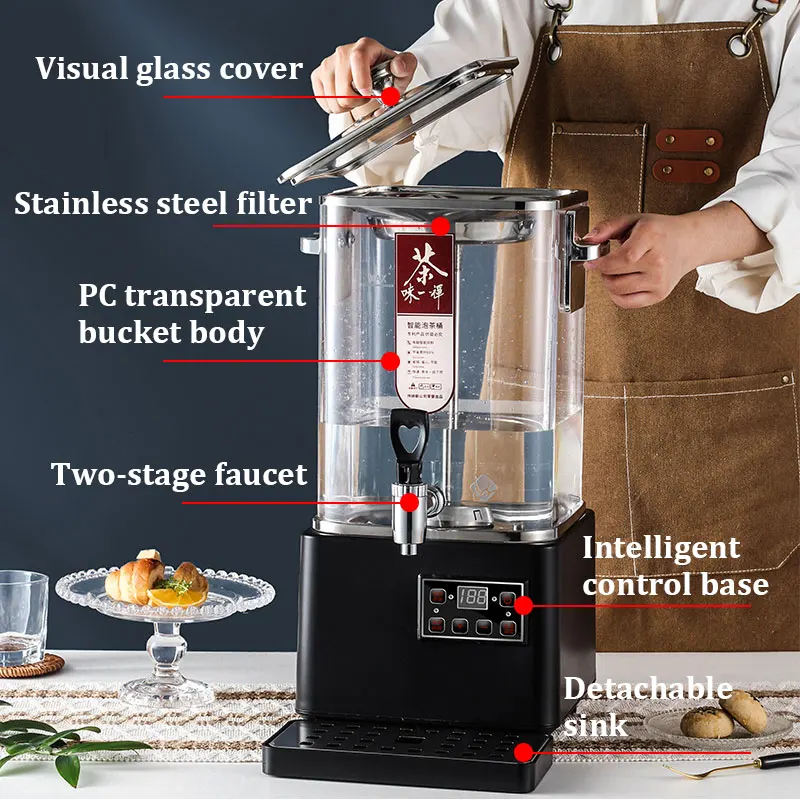 large capacity commercial kitchen hot water dispense boiler  electric kettle temperature control for coffee tea with faucet tap