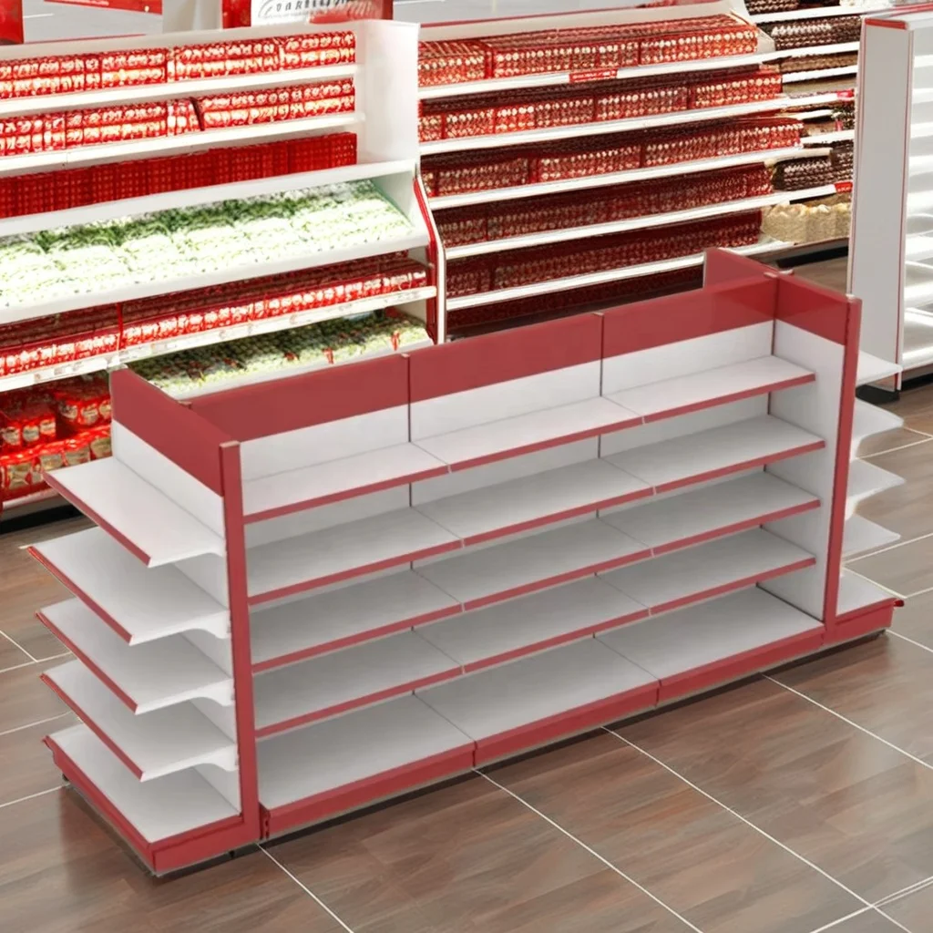 Light Duty Good Load Capacity Stainless Steel Supermarket Convenience Store Department Store Grocery Display Shelving Racks
