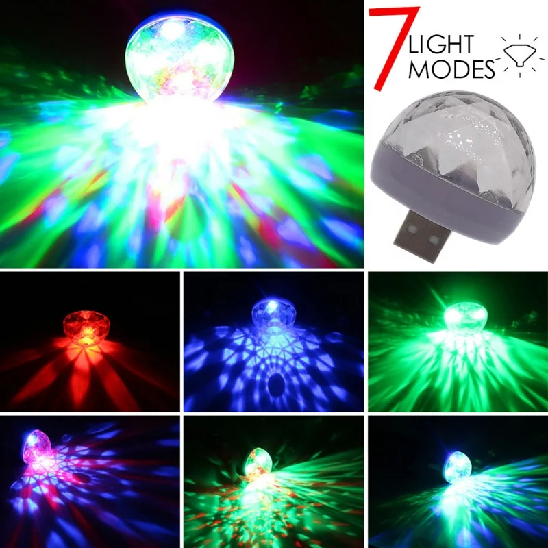 Party Lights Halloween DJ Disco Magic Ball for Xmas Parties,Pool,Club,Church,Karaoke USB Mini Disco Light