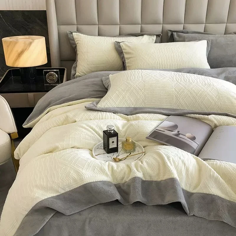 High-End Delicacy Modern Style Soft Comfortable Nature Custom Cotton Duvet Cover Bed Sheet Set