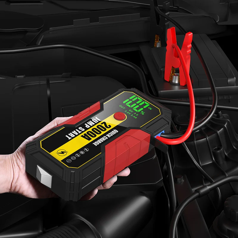 2024 car emergency jump starter 800a multi-function  jump starter 12V  high power bank Jump starter with air compressor