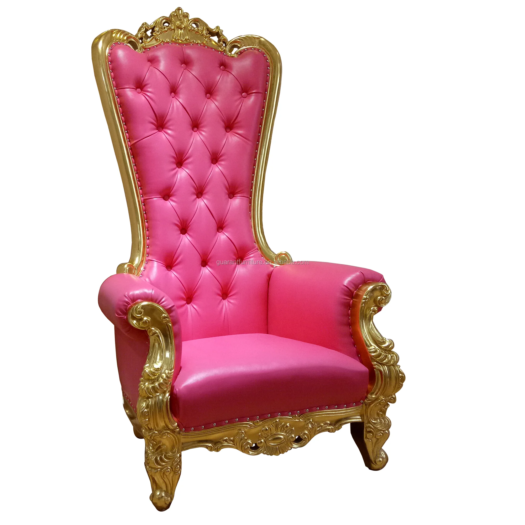 China supplier king or queen wooden carve luxury antique throne chair for wedding