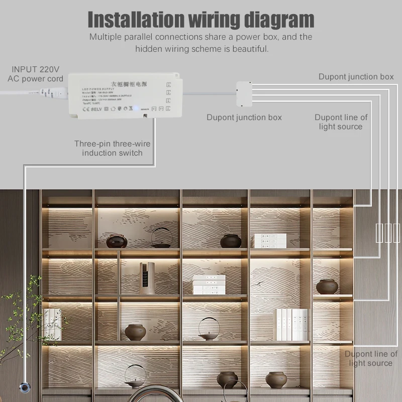 Светодиодная лампа для шкафа 12 В