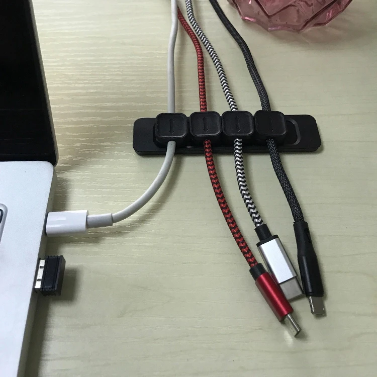 Magnetic Charging Cable Holder Silicone Tpe Cable Organizer Plastic Cable Holder