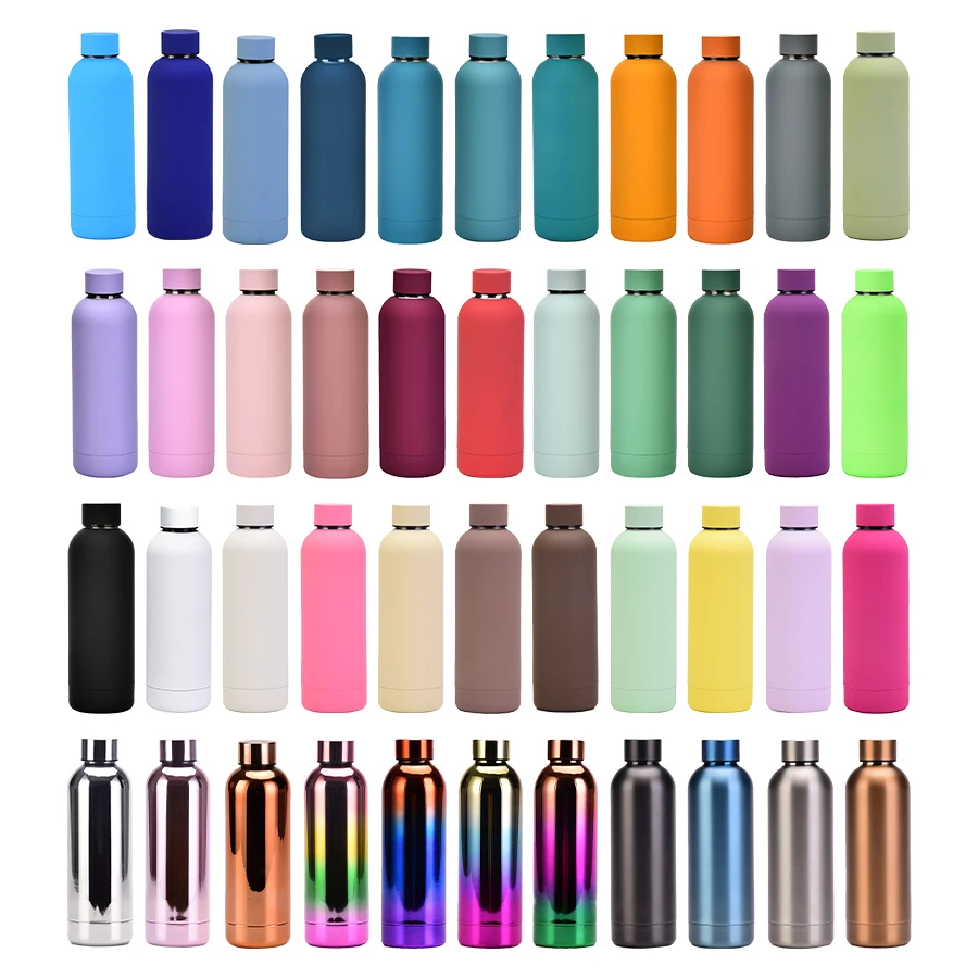 Hot Sale 500Ml Bpa Free Drinking Bottle Vacuum Flask Double Wall Stainless Steel Insulated Reusable Hot Water Bottle With Cover