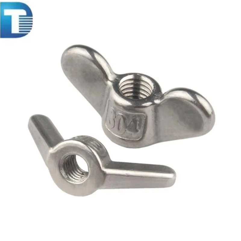 M5 M8 M10 Stainless Steel SS304 316 316L A2 A4 70 80 ANSI AISI 304 316 Din314 Din315 Wing Butterfly Wing Nut Edged Square Metric