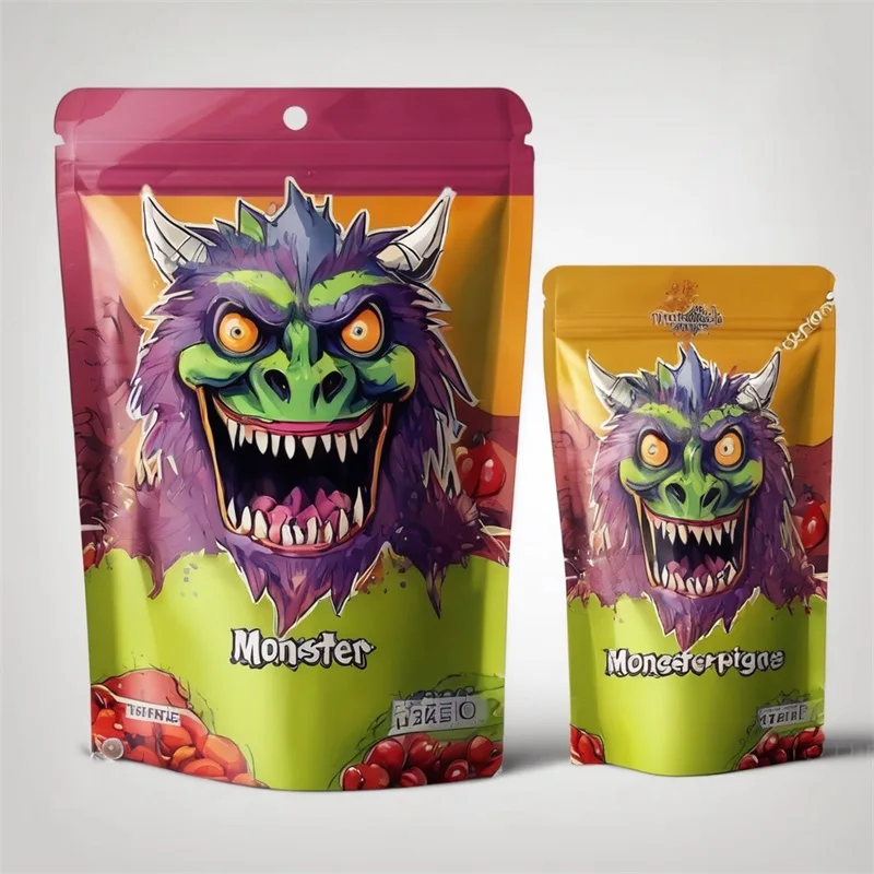 Экологически чистая пудра для закусок многоразовый пакет Упаковки Сухих Пищевых продуктов с застежкой-молнией пластиковый