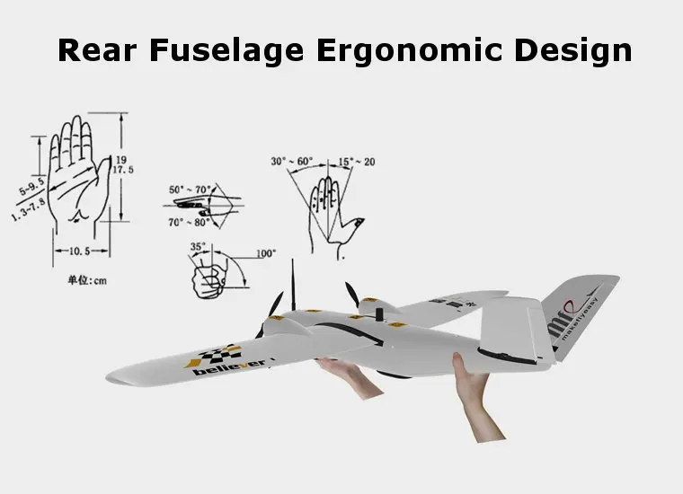Big drone huge airplane Believer UAV 1960mm Wingspan EPO Portable Aerial Survey Aircraft RC Airplane KIT