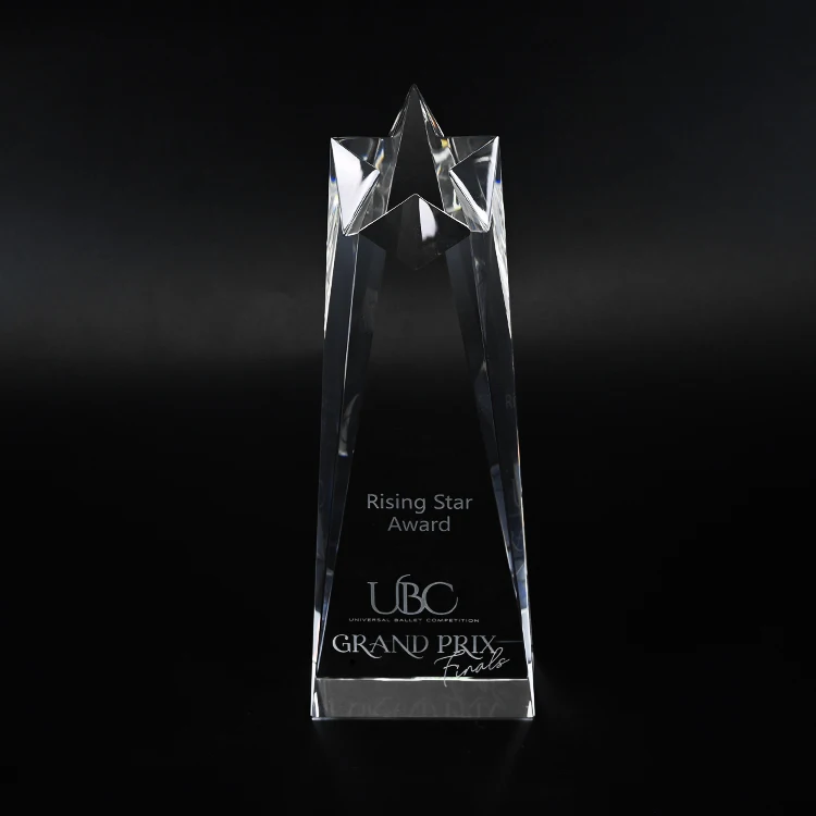 APEX Custom Clear Crystal Trophy Award Crystal Diamond Trophy