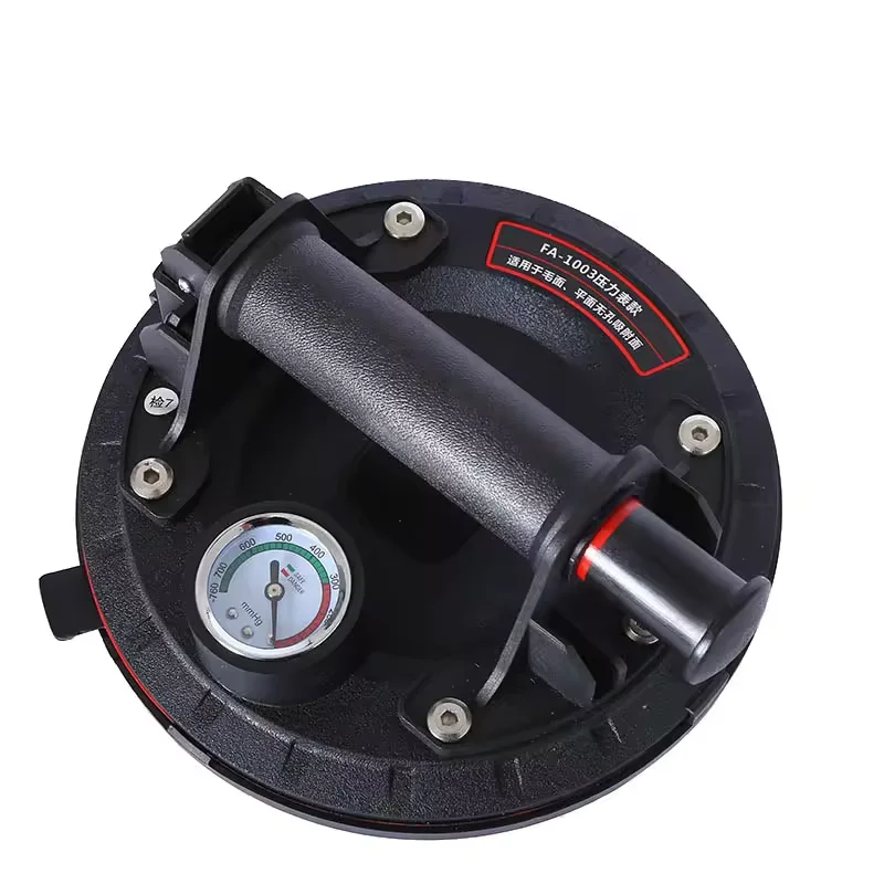 8Inch Suction Pump Cups and Vacuum Pumps Lifter for Glass Blow Molding Box Strong Attraction Heavy Duty with Pressure Gauge