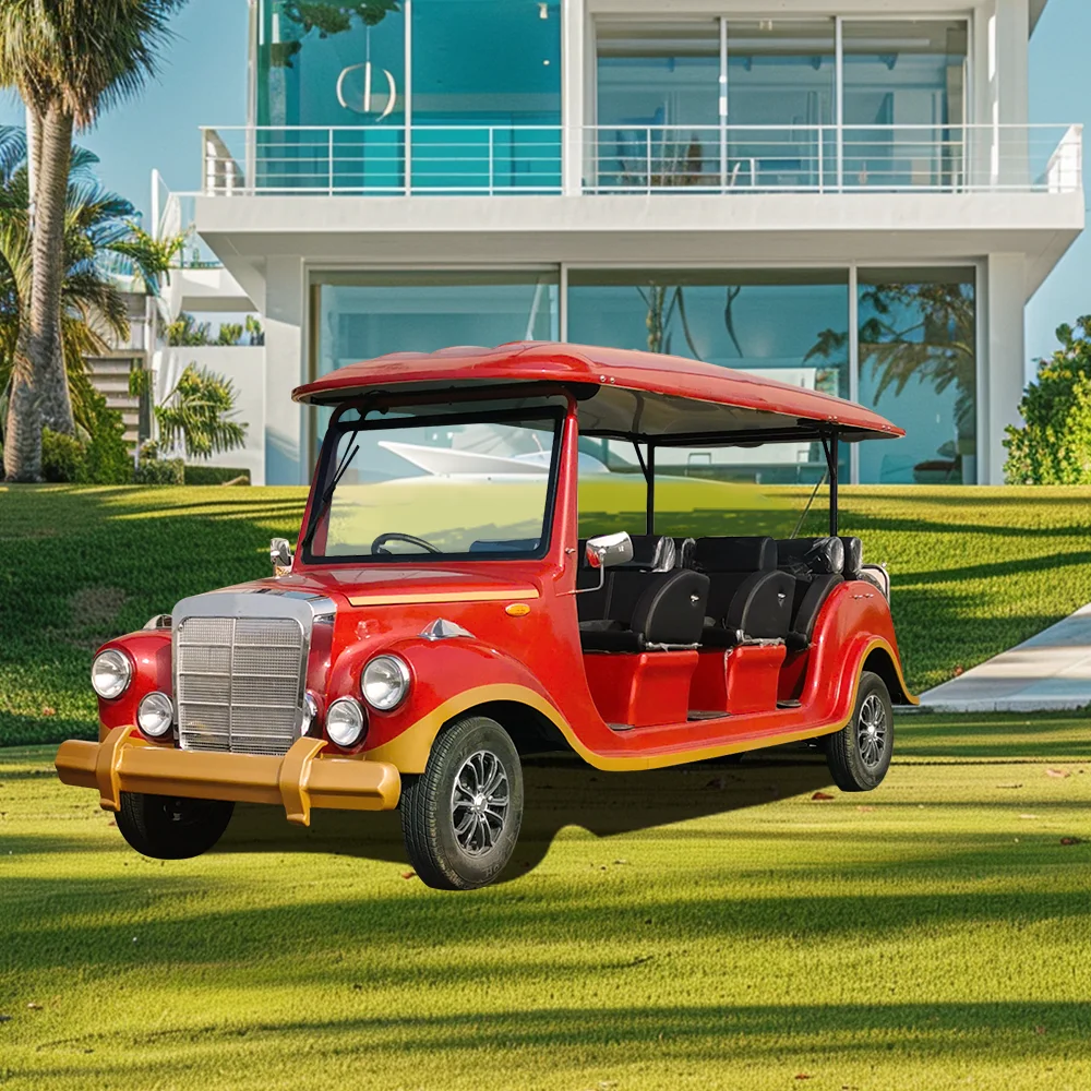 Suitable Electric Tour Car Vintage Classic Car Tour Bus Electric Sightseeing Vehicle