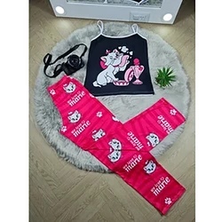Женские пижамные комплекты из 2 предметов с героями мультфильмов длинные брюки коротким