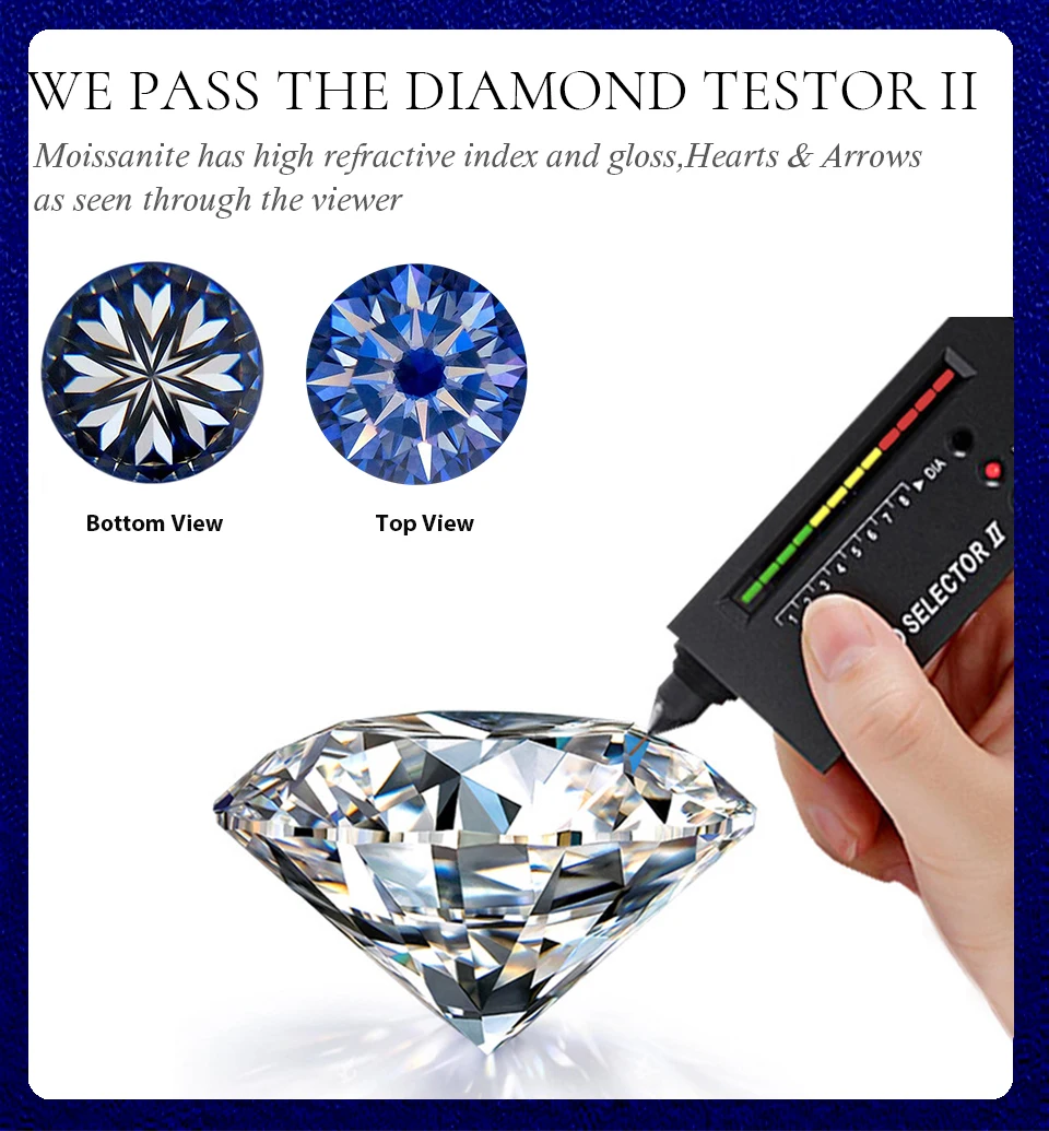 Fashion Fine Jewelry Gra VVS Halo Round Shape Moissanite Dangle Hoop Earrings Set 925 Sterling Silver For Lady Women Wedding