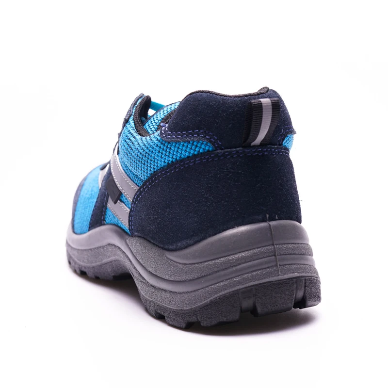 Blue Mesh Upper chemical lab  Anti-Slip flying knit Work Sport Safety Shoes With CE S1P