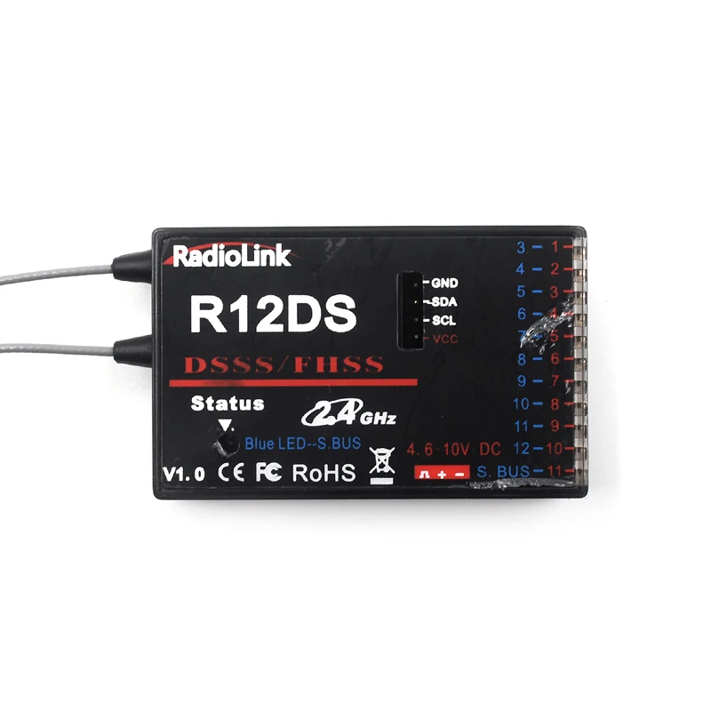 The last High quality Remote Controller RadioLink AT10 II 2.4G 12CH RC Transmitter With R12DS Receiver