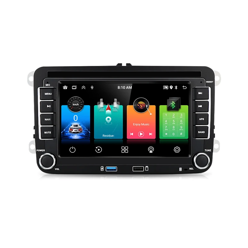 2 Din Car Android CarPlay Radio GPS Multimedia For Volkswagen VW Passat CC/Scirocco/Sharan Auto Stereo Wifi BT Player RDS DSP