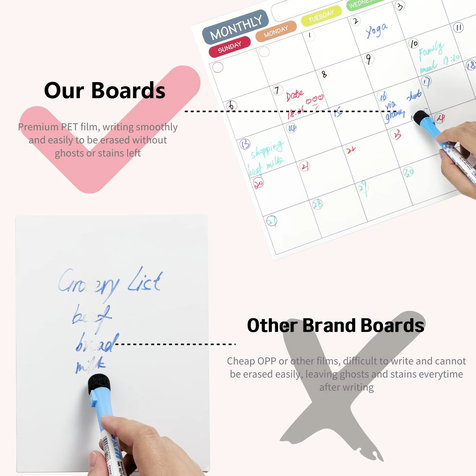 calendar magnetic whiteboard dry erase weekly planner board set sheets dry erase