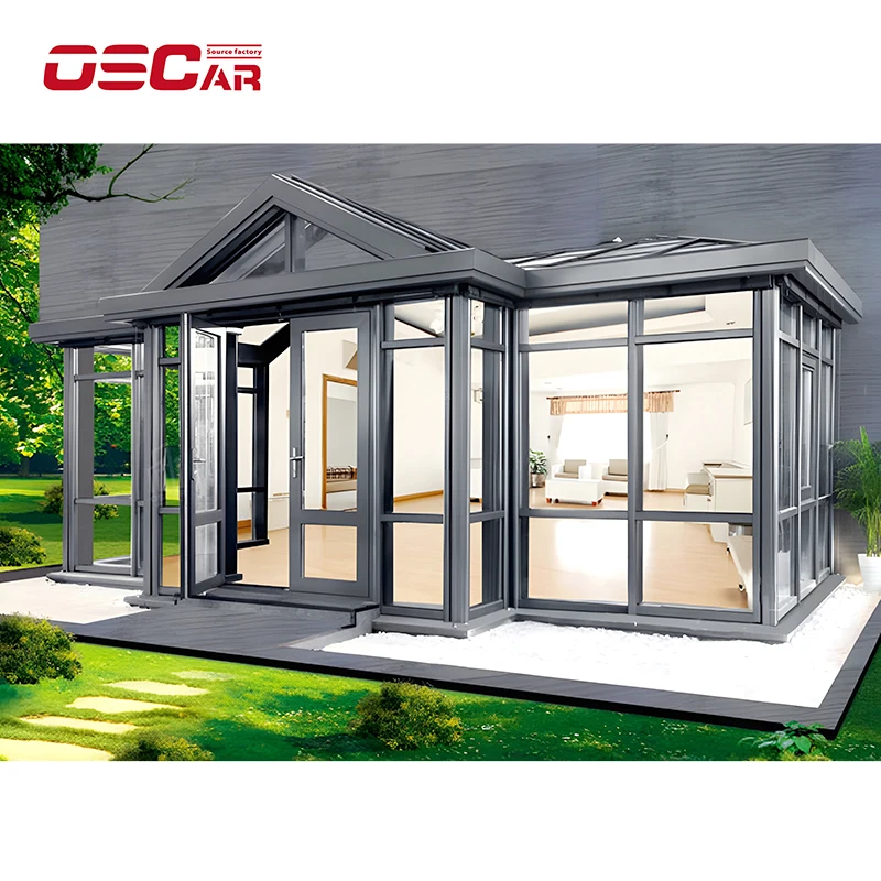 Bridge Aluminum Alloy Open-Air Wood Grain Transparent Courtyard Ecological Balcony Waterproof Aluminum Alloy Landscape Pavilion