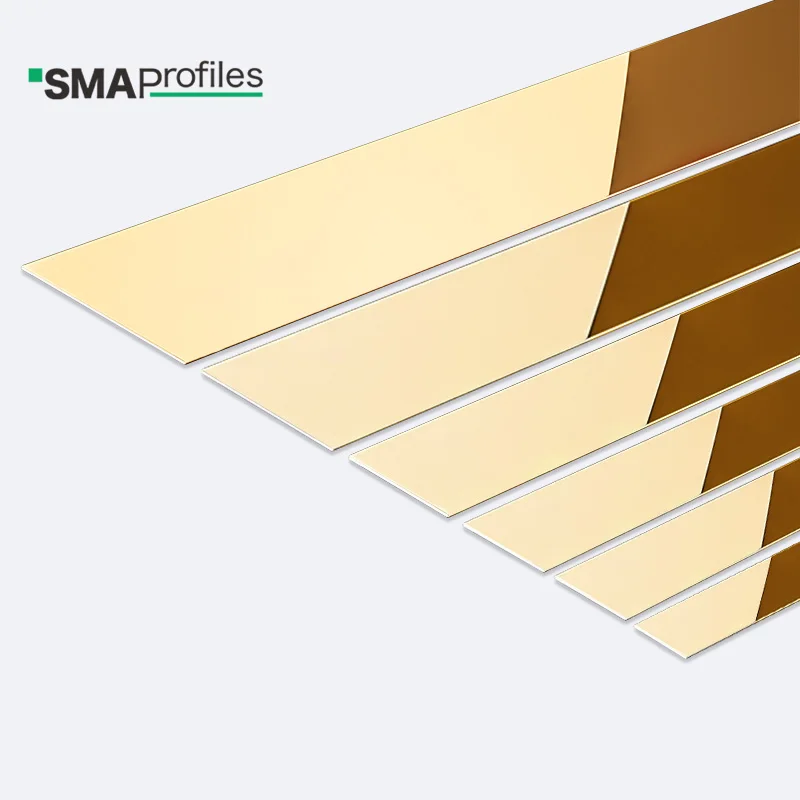 SMAProfiles wholesale stainless steel flat strip Decorative Metal inlay Strips for wall and furniture decoration