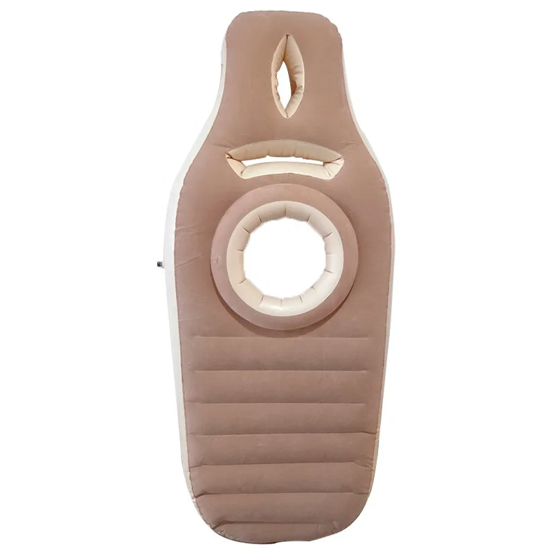 Flocking Pvc Air Mattress Pregnant Women Waist Pillow Inflatable Yoga Mat