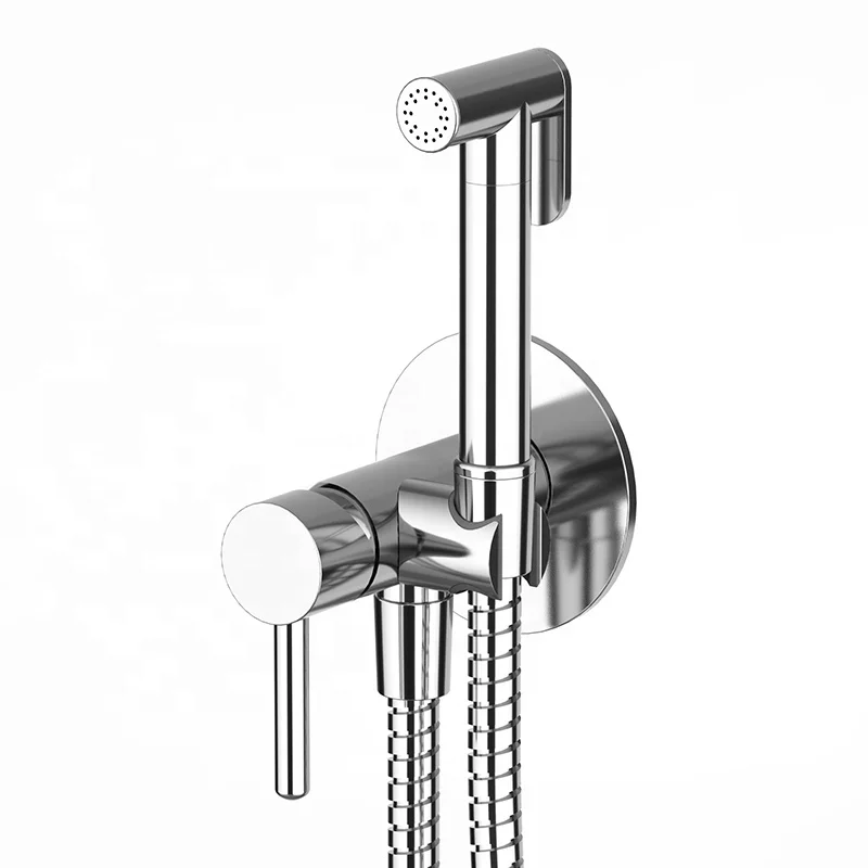 Brass bidet tap set bathroom shower faucets brass concealed single handle mixers with easy box