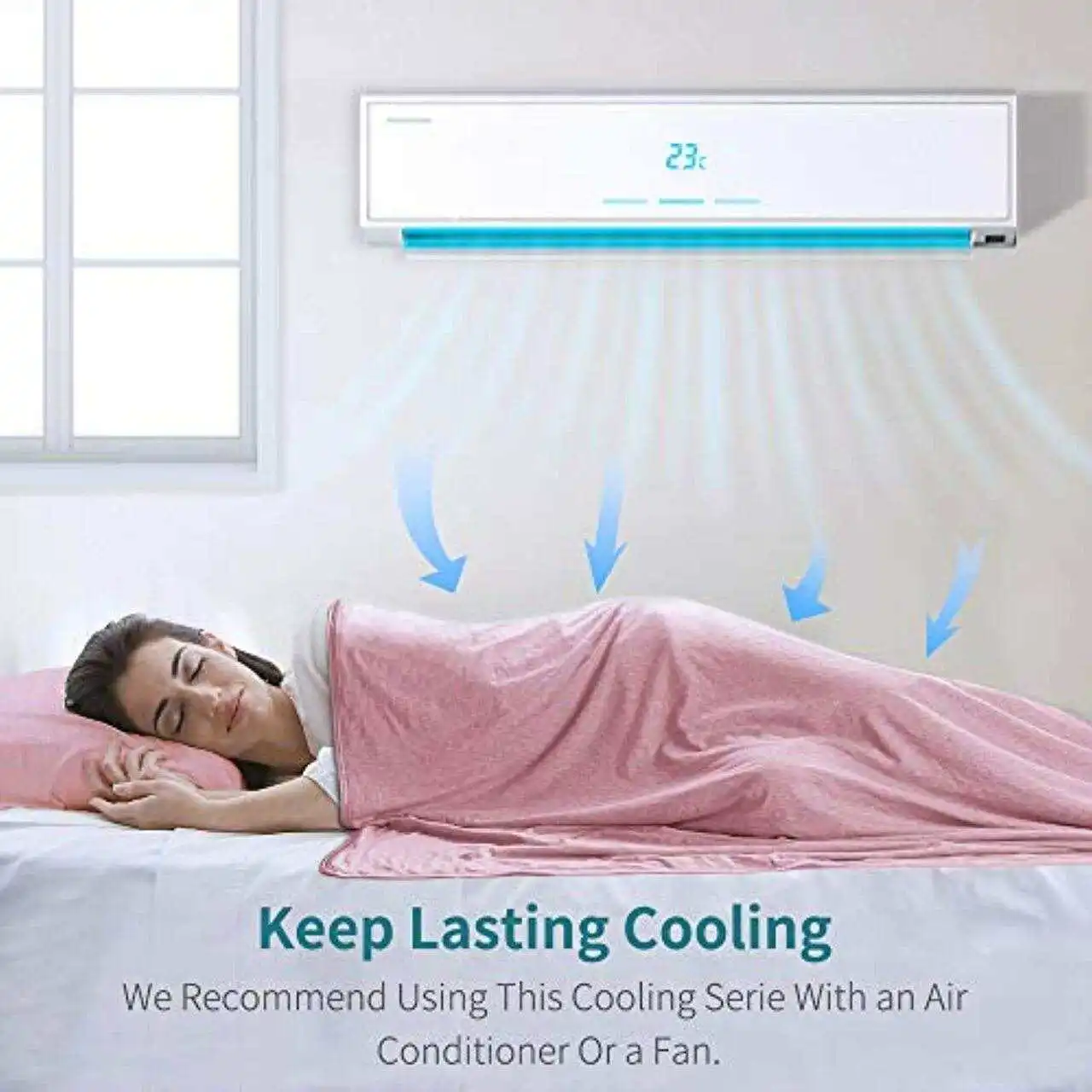 Hot Sales Original Factory Cold Blanket Throw Queen Size Summer Bamboo Q-max 0.5 Arc-chill Cooling Blankets