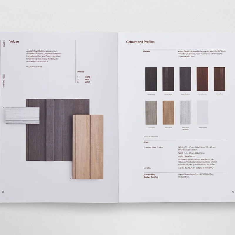 Oushe WPC Wall Panel & SPC Flooring Web Color Card Brochure Customized Design 3D Model Solution