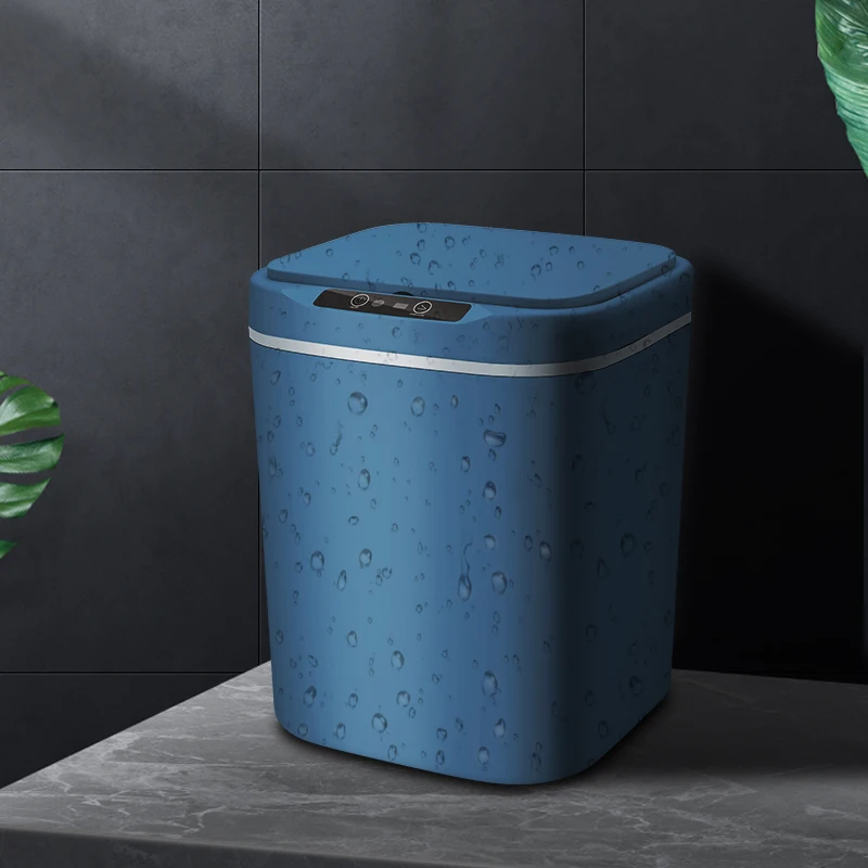 18L Touchless Sensor Trash Can with Odor Filter System Round Steel Garbage Bin  Perfect for Home Kitchen  Office