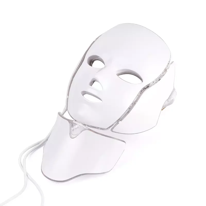 Manufacturer Wholesale 7 Color Led Light Therapy Facial Mask Home Use Facial Face Care Machine Facial Facial Mask With Neck
