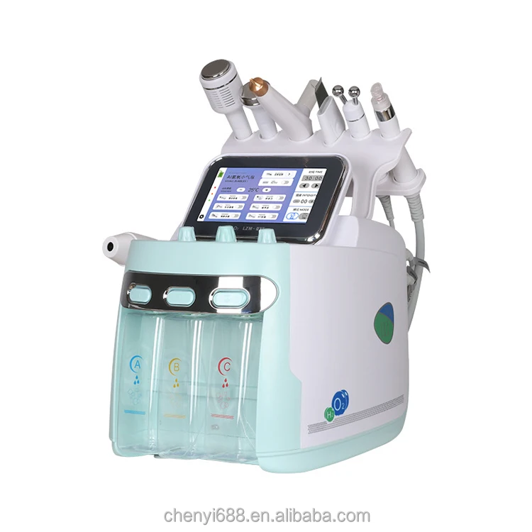Best Selling 7 In 1 H2o2 Small Bubble Dermabrasion Hydro Facial Machine Three-Spectral Perspective Analysis Hydra Dermabrasion