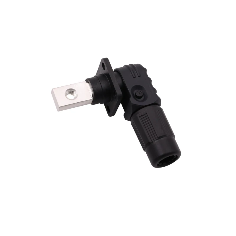 8mm Pin,  25mm2 Cable Diameter, 120A Single Pole Right Angle 90 Degree Plug Socket HV Energy Storage Battery Connector
