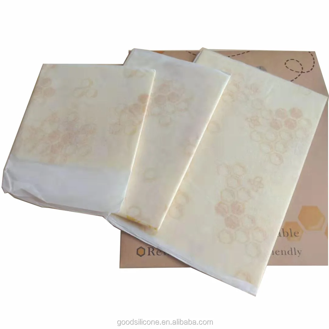 
Custom Eco-Friendly Sustainable Biodegradable Organic Cotton Reusable Beeswax Paper Beeswax Food Wraps 