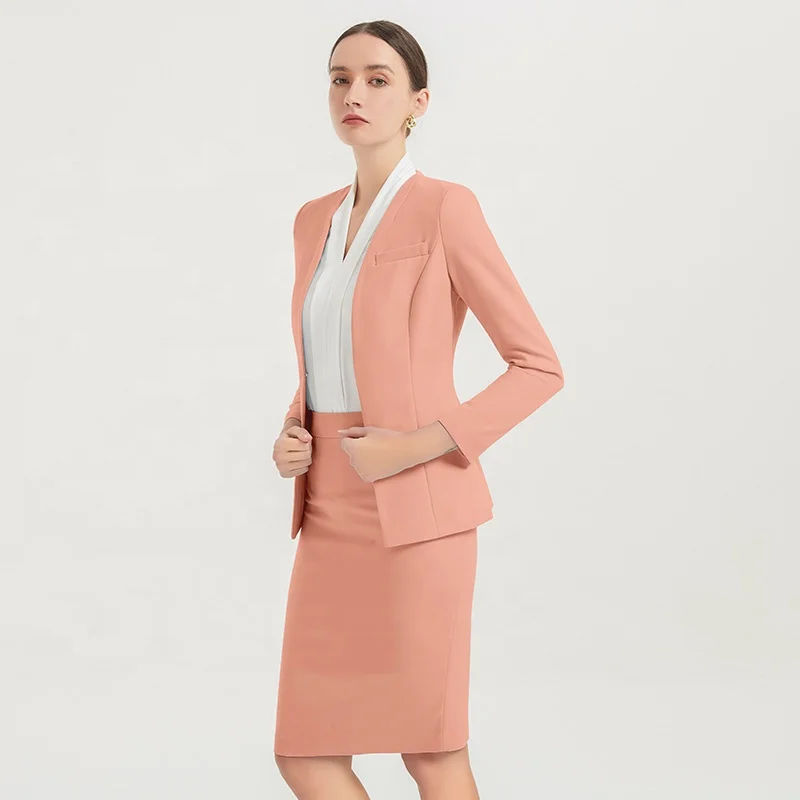 2023 latest original distributing office wear blazer and skirt suit sets for ladies elegant business wear
