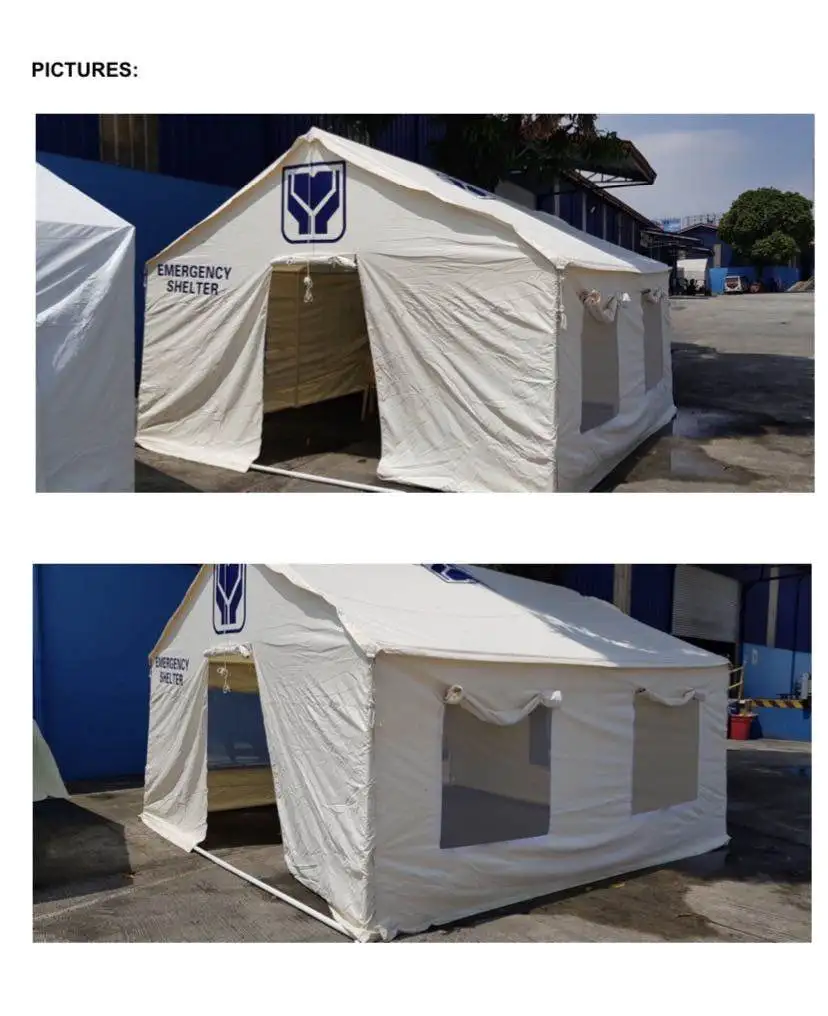 Korea Malaysia Philippines Hot Sale Camping Tent Waterproof Big Outdoor Family Disaster Relief Tents With Competitive Price