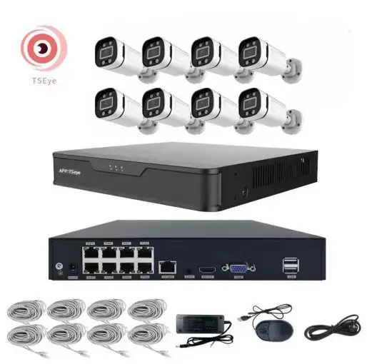 8-мегапиксельная IP-камера HD 4K купольная башня система видеонаблюдения широкоугольная аудио-видео цветная Ночная камера ночного видения беспроводная безопасность для дома
