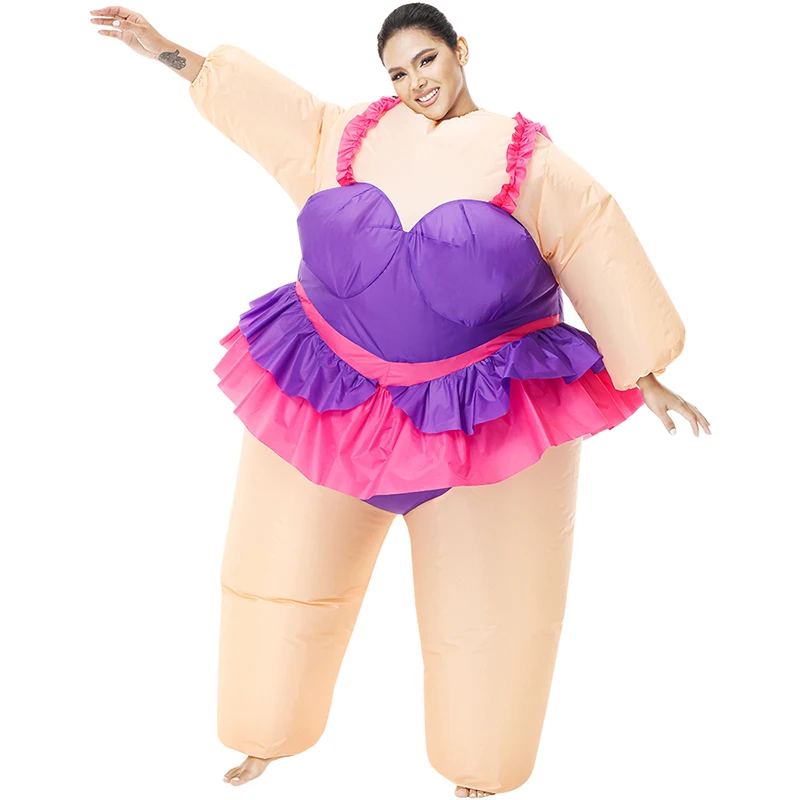 Unisex Adults Funny Halloween Party Holiday Mascot Inflatable Ballet Dance Costume
