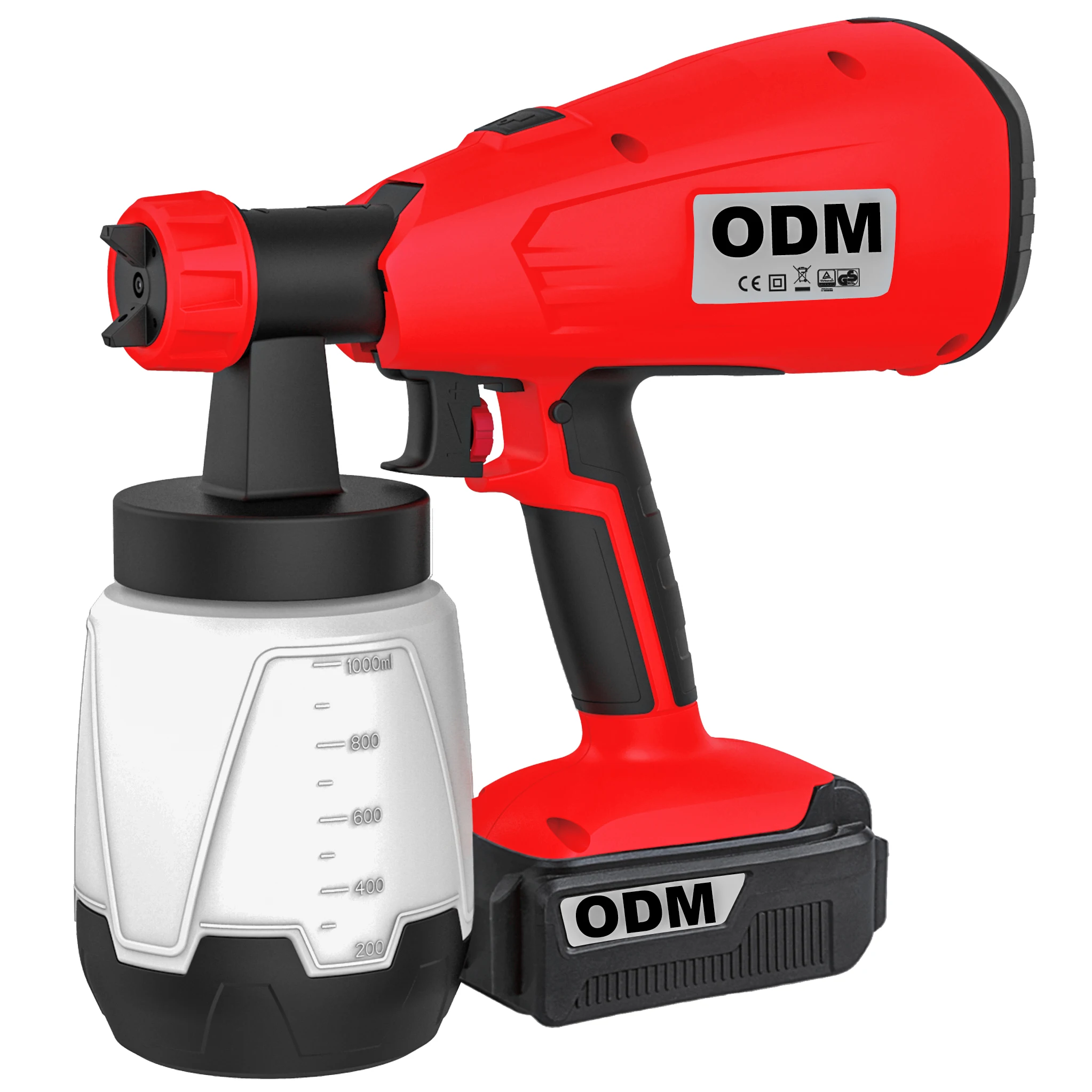 Coofix Фабрика оптовая продажа 20v Аккумуляторный пистолет-распылитель 800 мл Краска распылитель литиевая батарея беспроводной спрей краска пистолет