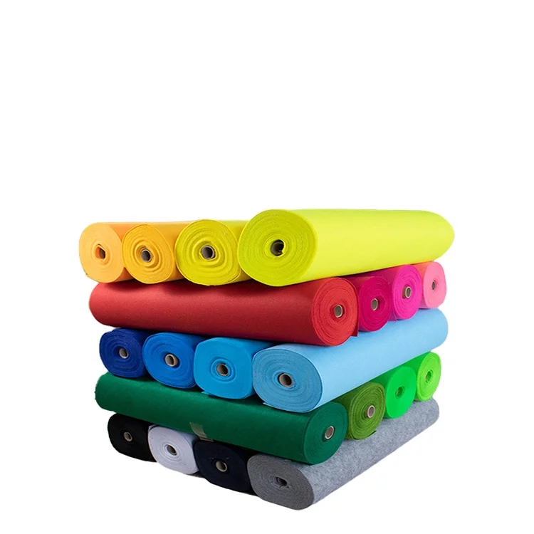 Manufactory 1mm 2mm 3mm thick 100% polyester needle punch nonwoven felt fabric