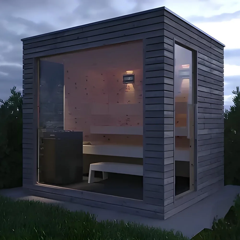 Fast Delivery Of Traditional Sauna In Outdoor Garden With Solid Wood Steam