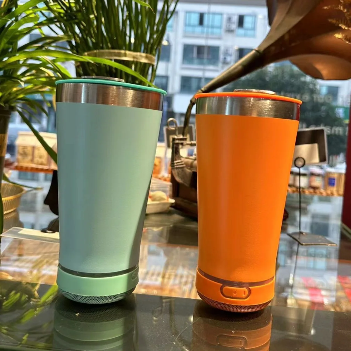Usb Charging wireless Cup Intelligent vacuum Tumbler Waterproof Cup Stainless Steel Audio Insulation Cup