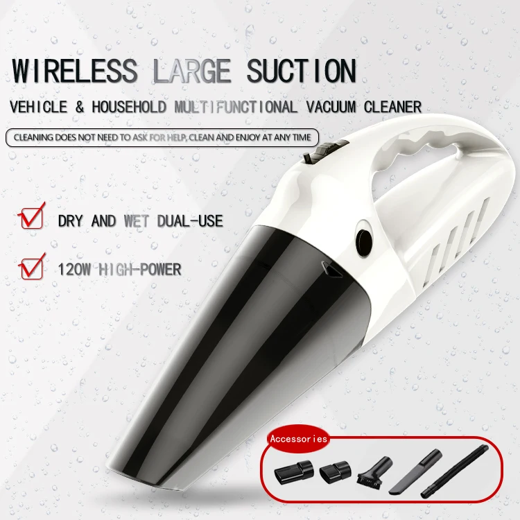 4 In 1 Mini Rechargeable Portable Handheld Wet and Dry Cordless Car Vacuum Cleaner