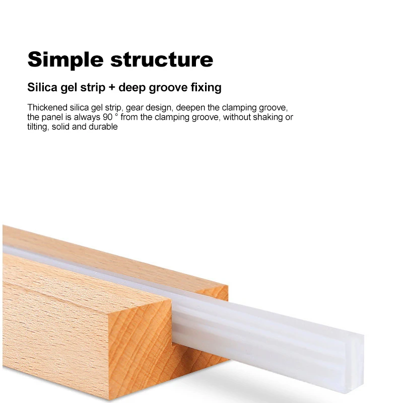 wholesale acrylic sign holders Tabletop Photo Frame Menu Holder Display Stand With Wood Base table numbers holder A4 A5 A6